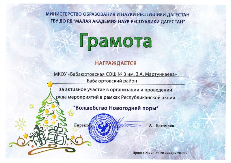 Подведены итоги республиканской Акции «Волшебство Новогодней поры».